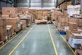 The box is keep unsettled on warehouse Royalty Free Stock Photo