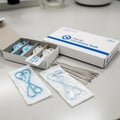 A box labeled Sterile Inoculation Tools contains compartments for Royalty Free Stock Photo