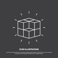 box, labyrinth, puzzle, solution, cube Icon. Line vector symbol for UI and UX, website or mobile application Royalty Free Stock Photo