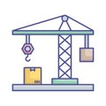 Box lifter Vector Icon which can easily modify or edit