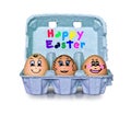 Box of little people eggs Happy easter