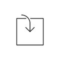 box loading symbol icon. Element of simple icon for websites, web design, mobile app, info graphics. Thin line icon for website de Royalty Free Stock Photo