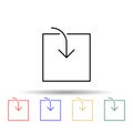 box loading symbol multi color style icon. Simple thin line, outline vector of web icons for ui and ux, website or mobile Royalty Free Stock Photo