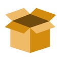 Box, logistic, delivery box, open box fully editable vector icon