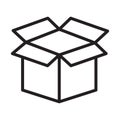 Box, logistic, delivery box, open box fully editable vector icon