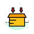 Box, Logistic, Open Abstract Flat Color Icon Template