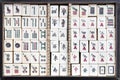 Box of Mahjong tiles Royalty Free Stock Photo