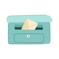 box mailbox letter cartoon vector illustration