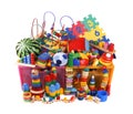 Box with many toys Royalty Free Stock Photo