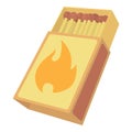 Box matches icon , cartoon style