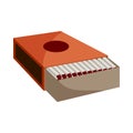 Box of matches icon, cartoon style Royalty Free Stock Photo