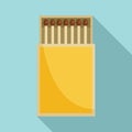 Box of matches icon, flat style Royalty Free Stock Photo