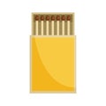 Box of matches icon, flat style