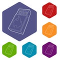 Box matches icon , outline style Royalty Free Stock Photo