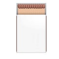 Box matches icon, realistic style Royalty Free Stock Photo