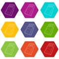 Box matches icons set 9 vector Royalty Free Stock Photo