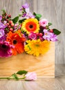 Box of mixed beautiful flowers