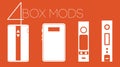 4 box mods set Royalty Free Stock Photo