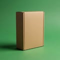 Box is a neutral brown color with clean edges and a smooth surface Royalty Free Stock Photo