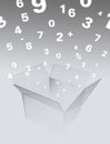 Box with numbers Royalty Free Stock Photo