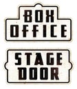 Box Office Stage Door Sign Royalty Free Stock Photo