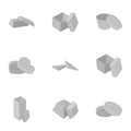 Box, package, packaging, and other web icon in monochrome style.Shell, framework, boxing, icons in set collection.