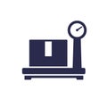 box or package and scales icon