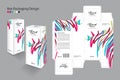 Box Packaging design Template for cosmetic, Supplement, spa, Beauty, Hair, Skin, lotion, medicine. Label design, packaging design Royalty Free Stock Photo