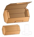 Box packaging die cut template design. 3d mock-up