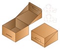 Box packaging die cut template design. 3d mock-up Royalty Free Stock Photo