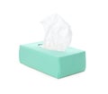 Box of paper tissues isolated Royalty Free Stock Photo