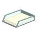 Box paper tray icon cartoon vector. Case empty