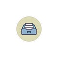 Box for paper, vector illustration, icon. EPS 10