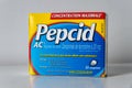 Box of Pepcid AC antacid over-the-counter medicine in french language