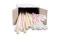 Box Of Plastic Straws, An Environmental Polluter Royalty Free Stock Photo