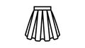 box pleat skirt line icon animation