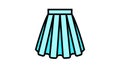 box pleat skirt color icon animation