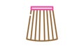 box pleat skirt color icon animation