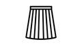 box pleat skirt line icon animation