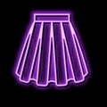 box pleat skirt neon glow icon illustration