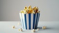 The Box of Popcorn.AI generated image Royalty Free Stock Photo