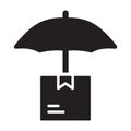 Box, protection, shipping, umbrella fully editable vector icon