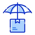 Box, protection, shipping, umbrella fully editable vector icon