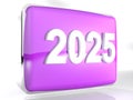 Box purple 2025 icon - 3D rendering