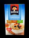 Box of Quaker Instant Oatmeal, Low Sugar on a Black Backdrop