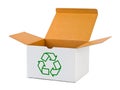 Box with recycling sign Royalty Free Stock Photo