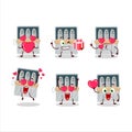 Box of sardines cartoon character with love cute emoticon