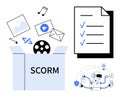 SCORM Package with Multimedia Content, Checklist, and AI Integration for E-Learning Systems Royalty Free Stock Photo
