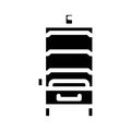 box smoker glyph icon vector illustration Royalty Free Stock Photo