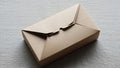 Box with a smooth brown surface featuring a unique interlocking Royalty Free Stock Photo